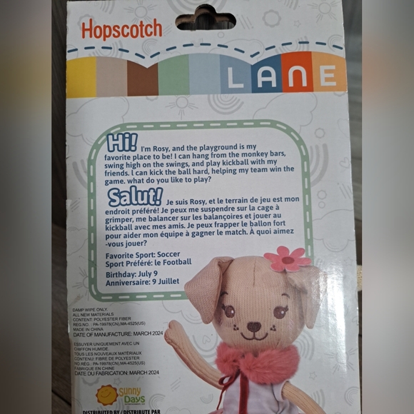 Brand New Hopscotch Lane 13 Inch Floppy Body ROSY Doll - Picture 4 of 5